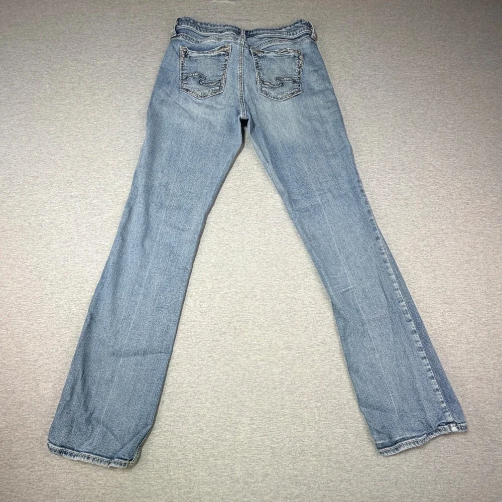 Women's Silver Jeans Co Suki Slim Bootcut W29 L33 Light Wash Denim